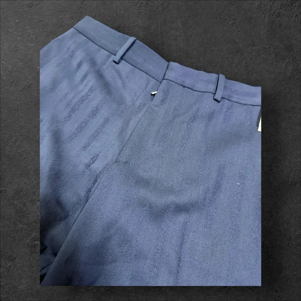 OFF-White C/o Virgil Abloh Shibori Jacq Slim Pant Sierra Leone Navy Blue Size 46
